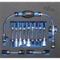 Insert Kit de Purge avec Pompe d Amorçage Basse Pression Diesel 12 pièces - Compatible Ford, PSA, Opel, Fiat, Rover, Land - BGS