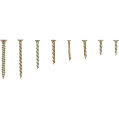 Assortiment de Vis Multifonctions Cruciforme PZ2 - 120 pcs - Acier, Résistantes et Polyvalentes - D-Work