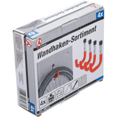 Jeu de Crochets Muraux 4 pcs, Acier, Fixation Facile et Solide - D-Work