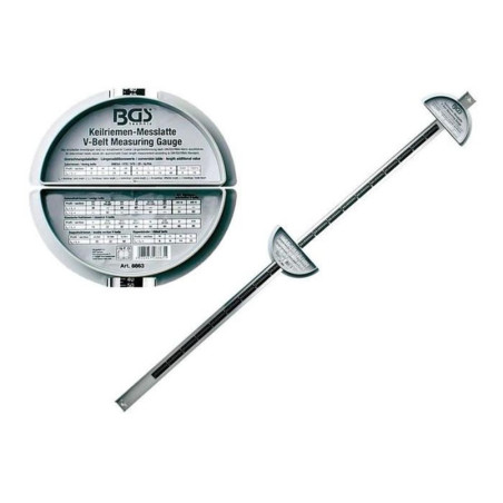 Mesureur de Courroies - 126,5 cm x 18 mm x 6 mm - Précision et Robustesse - Mesure Facile et Fiable - BGS