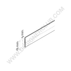 Rail de Scanner en Plastique Transparent 1000 mm - Léger et Résistant - BGS