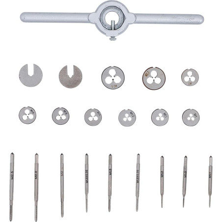 Jeu de Tarauds M1 - M2,5 31 pcs - Acier, Précision et Durabilité, Pro - D-Work