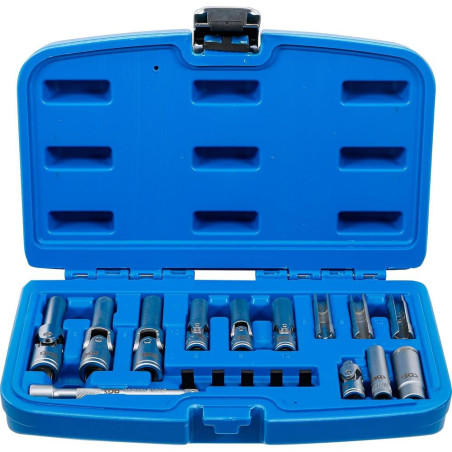 Jeu de Douilles à Bougies 18 pcs - Pro, Acier, Résistant et Pratique - D-Work