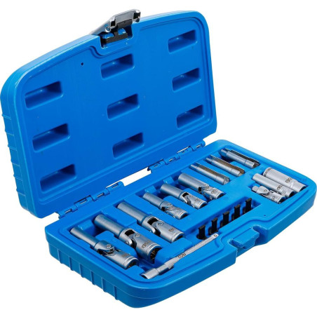 Jeu de Douilles à Bougies 18 pcs - Acier, Résistant et Pratique - Pro - D-Work