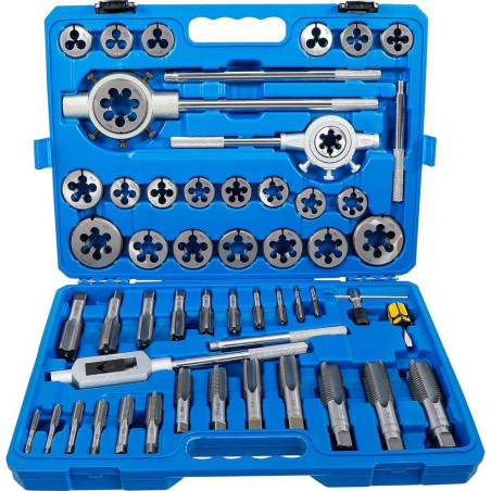 Jeu de Tarauds M6-M30 51 pcs, Acier, Résistants et Complets, Pro - D-Work