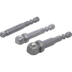 Jeu d Adaptateurs à Bascule de Perceuse 6,3 mm (1/4 ) - 3 Pièces - Compatibilité et Praticité - BGS
