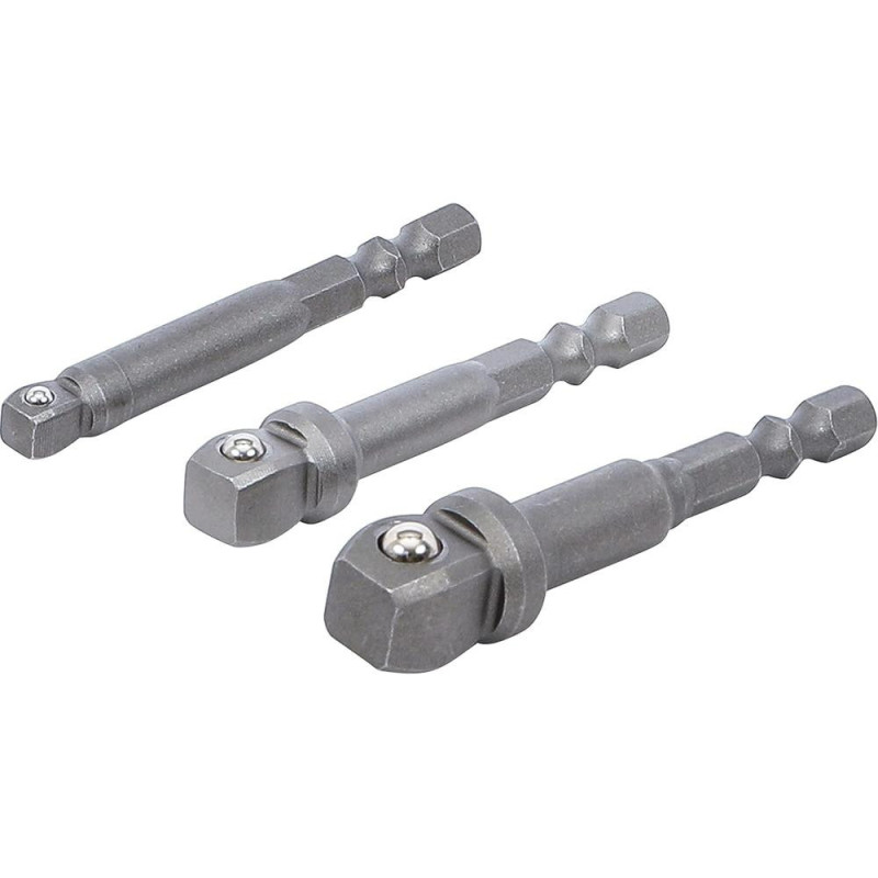 Jeu d Adaptateurs à Bascule de Perceuse 6,3 mm (1/4 ) - 3 Pièces - Compatibilité et Praticité - BGS