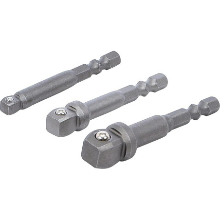 Jeu d Adaptateurs à Bascule de Perceuse 6,3 mm (1/4 ) - 3 Pièces - Compatibilité et Praticité - BGS