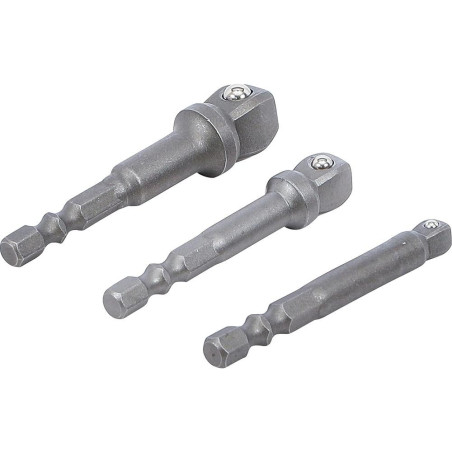Jeu d Adaptateurs à Bascule de Perceuse 6,3 mm (1/4 ) - 3 Pièces - Compatibilité et Praticité - BGS