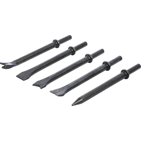 Jeu de Burins pour Burineur - 5 pcs - Performance et Précision, Pro, Acier Durable - D-Work