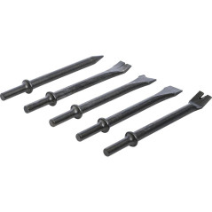 Jeu de Burins pour Burineur - 5 pcs - Acier Durable - Performance et Précision, Pro - D-Work