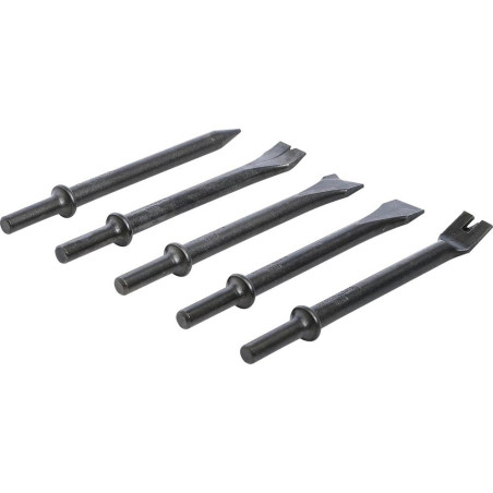 Jeu de Burins pour Burineur - 5 pcs - Acier Durable - Performance et Précision, Pro - D-Work