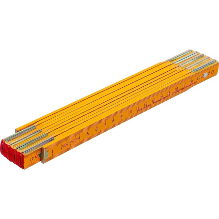 Mètre Pliant Bois 2 m - Compact et Précis - Mesure Facile et Durable - BGS