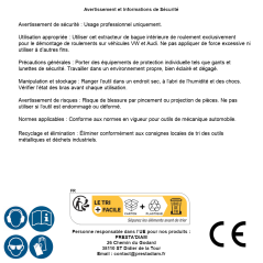 Extracteur de Bague Intérieure de Roulement 2 Bras - Pour VW, Audi - Outil Précis et Robuste - BGS