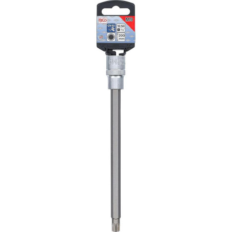 Douille à Embouts 200 mm - 12,5 mm (1/2 ), Denture Multiple Intérieure XZN M9 - Précision et Robustesse - BGS