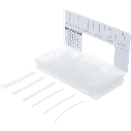 Assortiment de Gaines Rétractables Transparentes - 150 pcs - Protection et Isolation Électrique - D-Work