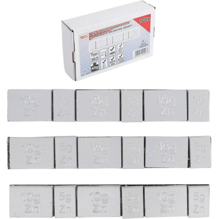 Poids d'Équilibrage Autocollants 45 g - pcs - Fixation Facile et Précise (Type 363) - D-Work
