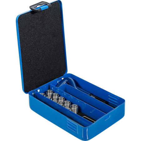 Kit de Réparation de Filets M12 x 1,0 mm - 14 Pièces - Réparation Précise et Durable - - BGS