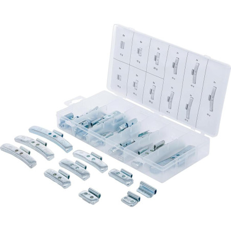 Assortiment de Poids d'Équilibrage 36 pcs - Métal, Précis et Durable - D-Work