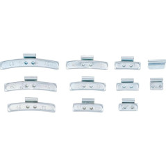 Assortiment de Poids d'Équilibrage 36 pcs - Métal, Précis et Durable - D-Work