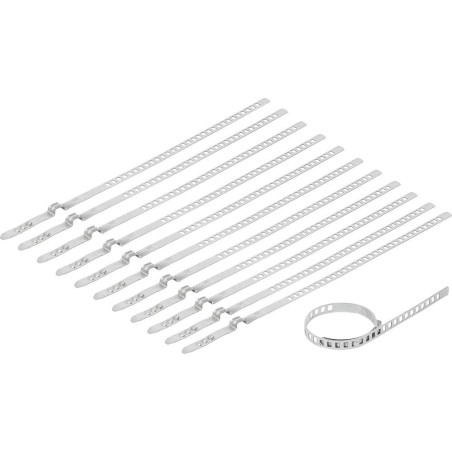Jeu de Brides à Collier à Essieu 9 mm - 12 Pièces - Fixation Robuste et Sécurisée - BGS