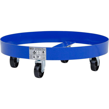 Chariot de Bidons Standard - Pour Bidons 200L - Robuste et Mobile, Acier - D-Work