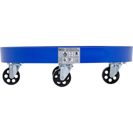 Chariot de Bidons Standard - Pour Bidons 200L - Robuste et Mobile - Acier - D-Work