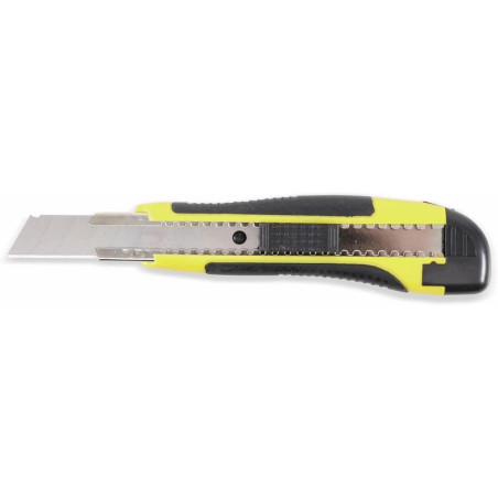 Cutter à Lames 18 mm - Lame Large et Précise - Coupe Facile et Sécurisée, Acier, Pro - D-Work