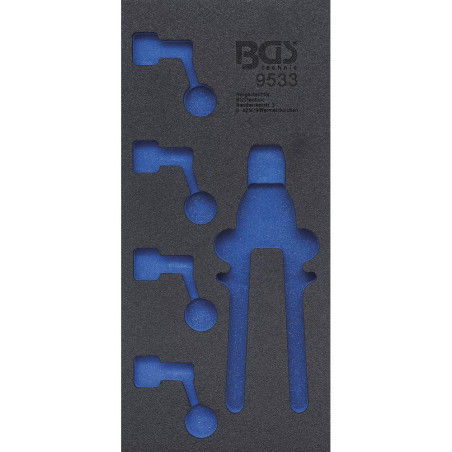 Insert de Servante d’Atelier 1/3 Vide - 19,3x3,7x40,4 cm - Compatible Art. 9533 - Organisation et Rangement Pratique - BGS