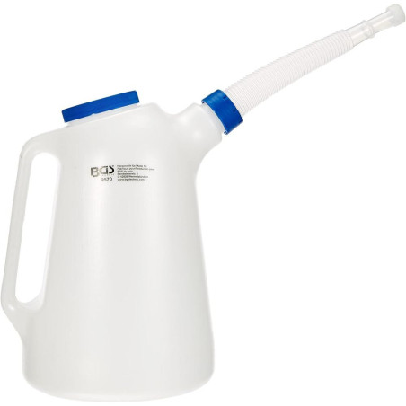 Broc à Bec Verseur Flexible 8L - Plastique, Couvercle Inclus - Pratique et Résistant - BGS