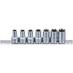 Jeu de Douilles Profil T Plus 10 mm 7 pcs - Précision et Durabilité, Acier - D-Work