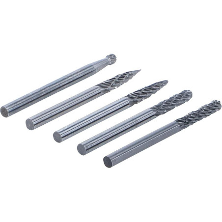 Jeu de Fraises HSS Extra Courtes - 5 pcs - Haute Précision et Durabilité - Acier - D-Work