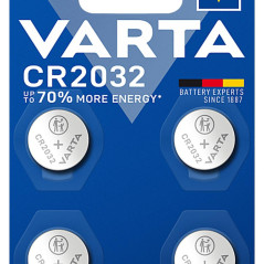 Pile CR2032 - 3V, 20 mm D. - Lithium, Longue Durée - D-Work