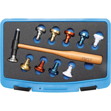 Jeu de Maillets à Tête Interchangeable D.28 mm - 11 pcs - Polyvalent et Résistant - Caoutchouc - D-Work