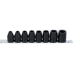 Jeu de Douilles à Choc Profil E 12,5 mm (1/2) E10 - E24 8 pcs - Usage Professionnel - Acier Résistant - D-Work