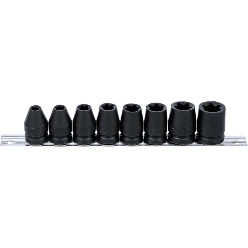 Jeu de Douilles à Choc Profil E 12,5 mm (1/2 ) E10 - E24 8 Pièces - Acier Résistant - Usage Professionnel - BGS