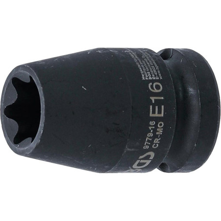 Douille à Choc Profil E16 12,5 mm (1/2 ) - Acier Résistant - Usage Professionnel - BGS