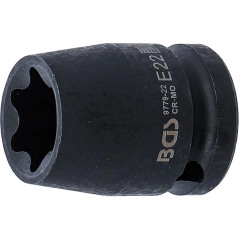 Douille à Choc Profil E 12,5 mm (1/2 ) E22 - Résistante et Précise - BGS