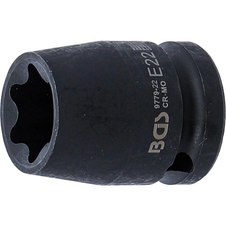 Douille à Choc Profil E 12,5 mm (1/2 ) E22 - Résistante et Précise - BGS