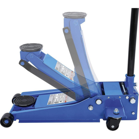 Cric Rouleur Hydraulique Extra Plat 2,5 t - Compact et Robuste - Levage Facile et Sécurisé - BGS