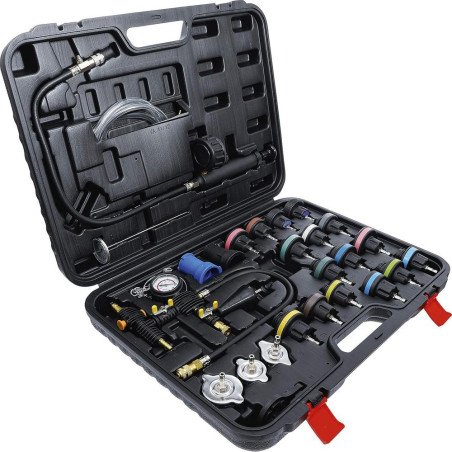 Testeur de Circuit de Refroidissement 27 pcs - Système de Remplissage - Diagnostic Précis et Complet - D-Work