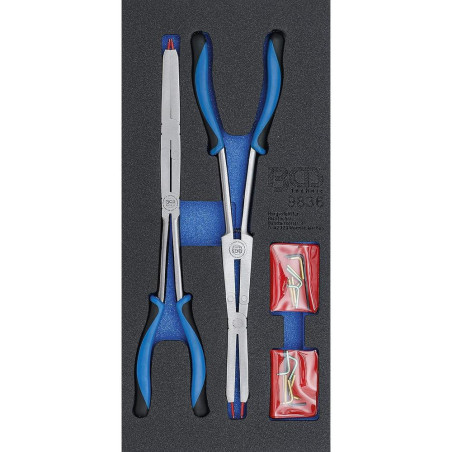 Jeu de Pinces pour Circlips à Double Articulation 345 mm - Pointes Échangeables - Précision et Durabilité - D-Work