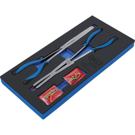 Jeu de Pinces pour Circlips à Double Articulation 345 mm - Pointes Échangeables - Précision et Durabilité - D-Work