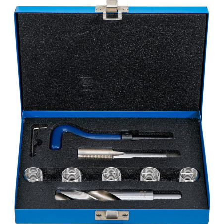 Kit de Réparation de Filets M18 x 1,5 - 9 pcs - Réparation Précise et Durable - Acier, Pro - D-Work