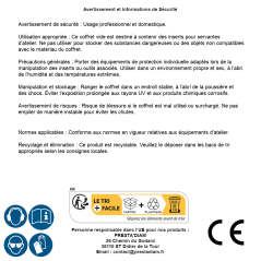 Coffret Vide pour Inserts de Servante d’Atelier 2/3 - Dimensions 48,2x10,7x51,2 cm - Résistant et Pratique pour Organisati - BGS
