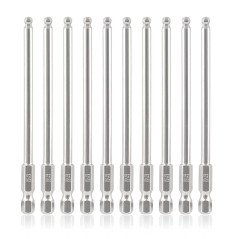 10 Embouts Hexagonal 4 mm - Acier - Usage Intensif - D-Work