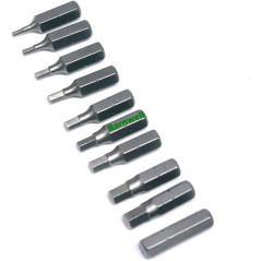 10 Embouts Hexagonal 4 mm - Acier - Usage Intensif - D-Work