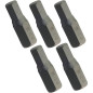 5 Embouts Hexagonal 8 mm - Acier - D-Work 5 Embouts Hexagonal 8 mm - Acier - D-Work