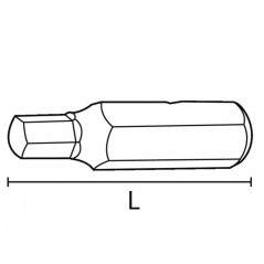 5 Embouts Hexagonal 8 mm - Acier - Usage Intensif - D-Work