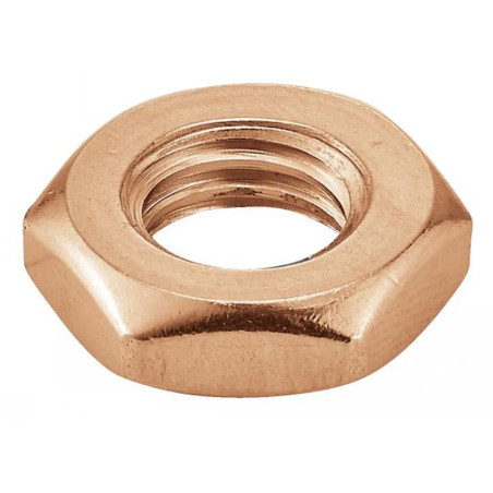200 Écrous bas hexagonaux M8 - Laiton, norme DIN 439 - ACTON